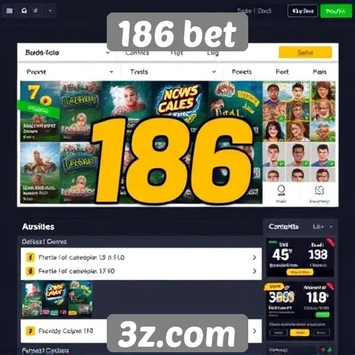 Opções de apostas disponíveis na plataforma 186 bet