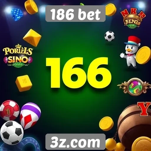 Variedade de jogos disponíveis no site 186 bet